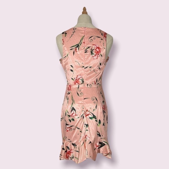 BIN#17 - Floral Pink Mini Dress - Picture 2 of 2